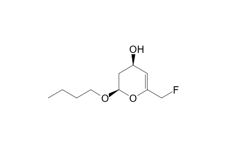 (2S*,4S*)-2-Butoxy-6-(fluoromethyl)-2,3-dihydro-2H-pyran-4-ol