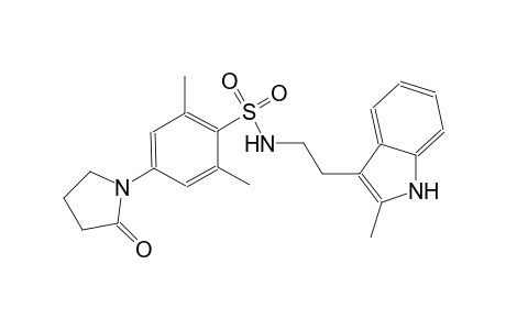 2,6-Dimethyl-N-[2-(2-methyl-1H-indol-3-yl)ethyl]-4-(2-oxidanylidenepyrrolidin-1-yl)benzenesulfonamide