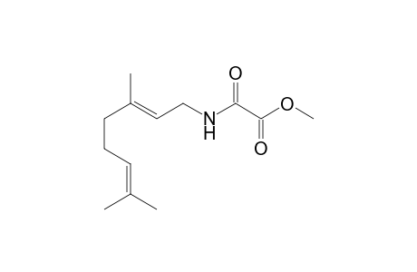 N-((E)-3,7-dimethyl-octa-2,6-dienyl)-oxalic acid amide-methyl-ester