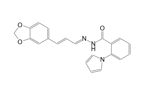 N'-[(E,2E)-3-(1,3-benzodioxol-5-yl)-2-propenylidene]-2-(1H-pyrrol-1-yl)benzohydrazide