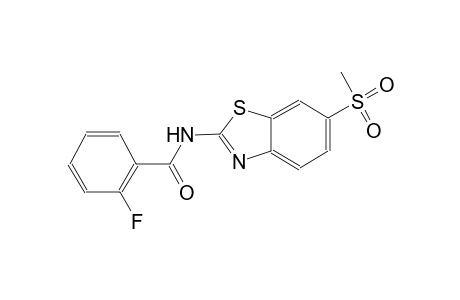 2-fluoro-N-[6-(methylsulfonyl)-1,3-benzothiazol-2-yl]benzamide