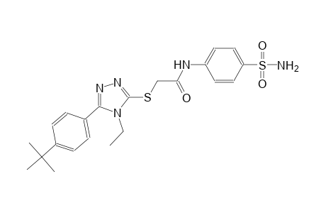 N-[4-(aminosulfonyl)phenyl]-2-{[5-(4-tert-butylphenyl)-4-ethyl-4H-1,2,4-triazol-3-yl]sulfanyl}acetamide