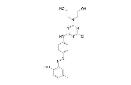 Phenol, 2-[[4-[[4-[bis(2-hydroxyethyl)amino]-6-chloro-1,3,5-triazin-2-yl]amino]phenyl]azo]-4-methyl-