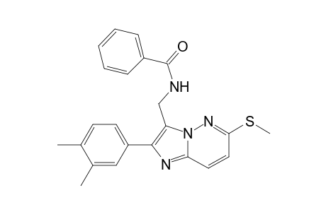 N-[[2-(3,4-dimethylphenyl)-6-(methylthio)-3-imidazo[1,2-b]pyridazinyl]methyl]benzamide