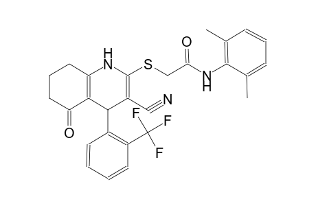 acetamide, 2-[[3-cyano-1,4,5,6,7,8-hexahydro-5-oxo-4-[2-(trifluoromethyl)phenyl]-2-quinolinyl]thio]-N-(2,6-dimethylphenyl)-
