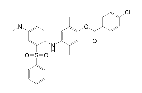 Benzoic acid, 4-chloro-, 4-[[4-(dimethylamino)-2-(phenylsulfonyl)phenyl]amino]-2,5-dimethylphenyl ester
