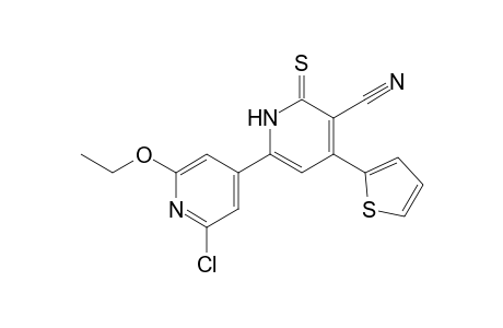 6-(2-chloranyl-6-ethoxy-pyridin-4-yl)-2-sulfanylidene-4-thiophen-2-yl-1H-pyridine-3-carbonitrile