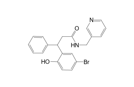Benzenepropanamide, 5-bromo-2-hydroxy-.beta.-phenyl-N-(3-pyridinylmethyl)-