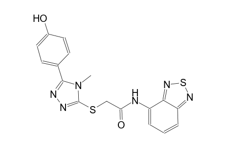 acetamide, N-(2,1,3-benzothiadiazol-4-yl)-2-[[5-(4-hydroxyphenyl)-4-methyl-4H-1,2,4-triazol-3-yl]thio]-