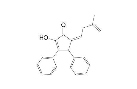 2-Hydroxy-5-(3-methylbut-3-en(Z)-ylidene)-3,4-diphenyl-cyclopent-2-enone