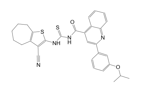 N-(3-cyano-5,6,7,8-tetrahydro-4H-cyclohepta[b]thien-2-yl)-N'-{[2-(3-isopropoxyphenyl)-4-quinolinyl]carbonyl}thiourea