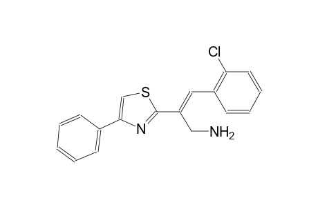 (E)-3-(2-chlorophenyl)-2-(4-phenyl-1,3-thiazol-2-yl)prop-2-en-1-amine