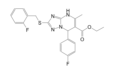 ethyl 2-[(2-fluorobenzyl)sulfanyl]-7-(4-fluorophenyl)-5-methyl-4,7-dihydro[1,2,4]triazolo[1,5-a]pyrimidine-6-carboxylate