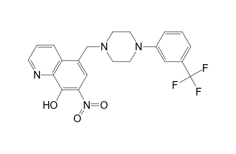 7-Nitro-5-[[4-[3-(trifluoromethyl)phenyl]-1-piperazin-1-iumyl]methyl]-8-quinolinolate