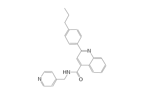 2-(4-propylphenyl)-N-(4-pyridinylmethyl)-4-quinolinecarboxamide