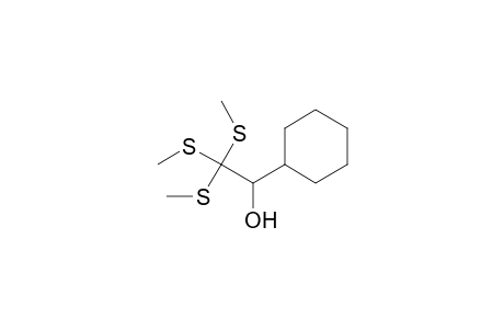 1-cyclohexyl-2,2,2-tris(methylsulfanyl)ethanol