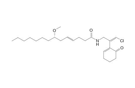 (E,7S)-N-[(E)-3-chloranyl-2-(6-oxidanylidenecyclohexen-1-yl)prop-2-enyl]-7-methoxy-tetradec-4-enamide