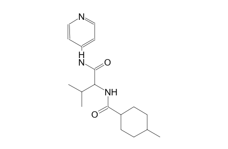 cyclohexanecarboxamide, 4-methyl-N-[2-methyl-1-[(4-pyridinylamino)carbonyl]propyl]-