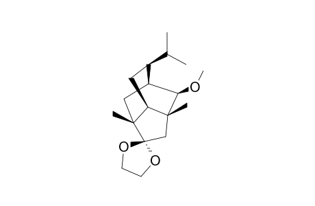 9-ISOPROPYL-10-METHOXY-5,5-ETHYLENEDIOXY-3,6-DIMETHYLTRICYCLO-[4.3.1.0-(3,7)]-DECANE