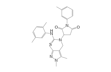 N'-(2,5-dimethylphenyl)-N-[1-(3-methylphenyl)-2,5-dioxo-3-pyrrolidinyl]-N-[(1,3,5-trimethyl-1H-pyrazol-4-yl)methyl]thiourea