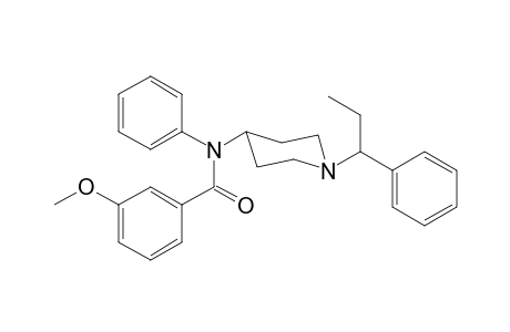 N-Phenyl-N-[1-(1-phenylpropan-1-yl)piperidin-4-yl]-3-methoxybenzamide