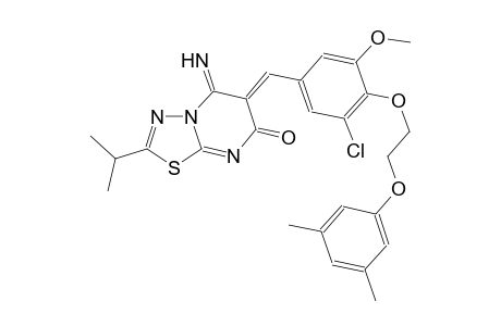 7H-[1,3,4]thiadiazolo[3,2-a]pyrimidin-7-one, 6-[[3-chloro-4-[2-(3,5-dimethylphenoxy)ethoxy]-5-methoxyphenyl]methylene]-5,6-dihydro-5-imino-2-(1-methylethyl)-, (6Z)-