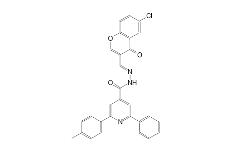 N'-[(E)-(6-chloro-4-oxo-4H-chromen-3-yl)methylidene]-2-(4-methylphenyl)-6-phenylisonicotinohydrazide