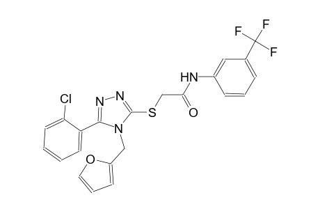 2-{[5-(2-chlorophenyl)-4-(2-furylmethyl)-4H-1,2,4-triazol-3-yl]sulfanyl}-N-[3-(trifluoromethyl)phenyl]acetamide