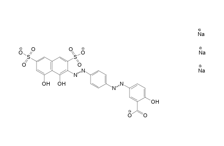 Benzoic acid, 5-[[4-[(1,8-dihydroxy-3,6-disulfo-2-naphthalenyl)azo]phenyl]azo]-2-hydroxy-, trisodium salt