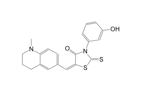 4-thiazolidinone, 3-(3-hydroxyphenyl)-5-[(1,2,3,4-tetrahydro-1-methyl-6-quinolinyl)methylene]-2-thioxo-, (5E)-