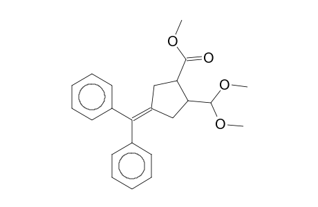 2-(dimethoxymethyl)-4-(diphenylmethylene)-1-cyclopentanecarboxylic acid methyl ester