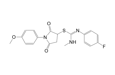 carbamimidothioic acid, N'-(4-fluorophenyl)-N-methyl-, 1-(4-methoxyphenyl)-2,5-dioxo-3-pyrrolidinyl ester