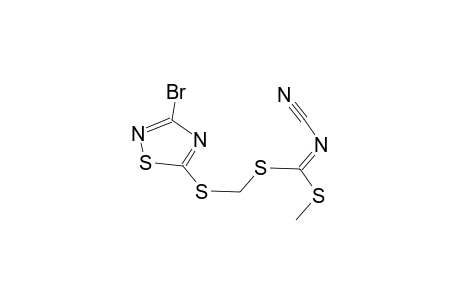 S-methyl-S'-(3-bromo-1,2,4-thiadiazol-5-ylthiomethyl)-N-cyanodithiocarbonic acid imide