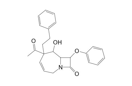 (+)-5-Acetyl-6-hydroxy-5-(2-phenylethyl)-8-phenoxy-1-azabicyclo[5.2.0]non-3-en-9-one