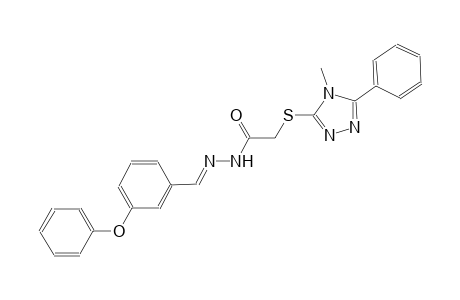 2-[(4-methyl-5-phenyl-4H-1,2,4-triazol-3-yl)sulfanyl]-N'-[(E)-(3-phenoxyphenyl)methylidene]acetohydrazide