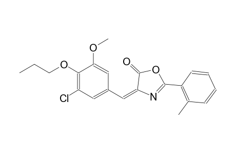 (4E)-4-(3-chloro-5-methoxy-4-propoxybenzylidene)-2-(2-methylphenyl)-1,3-oxazol-5(4H)-one