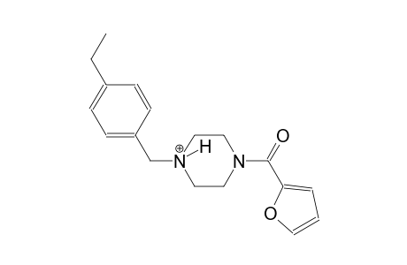 1-(4-ethylbenzyl)-4-(2-furoyl)piperazin-1-ium