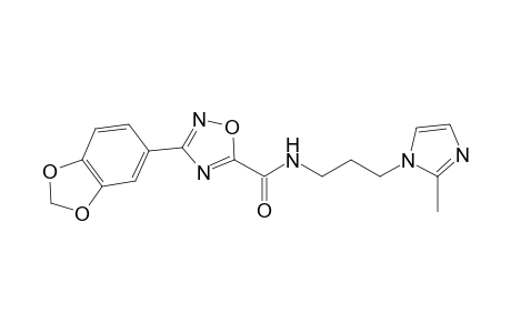 1,2,4-Oxadiazole-5-carboxamide, 3-(1,3-benzodioxol-5-yl)-N-[3-(2-methyl-1H-imidazol-1-yl)propyl]-