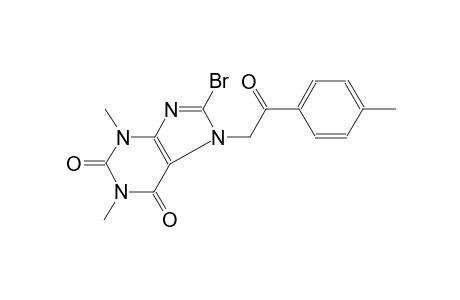 8-Bromanyl-1,3-dimethyl-7-[2-(4-methylphenyl)-2-oxidanylidene-ethyl]purine-2,6-dione