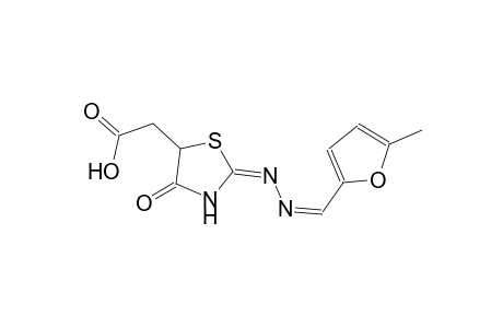 ((2E)-2-{(2Z)-2-[(5-methyl-2-furyl)methylene]hydrazono}-4-oxo-1,3-thiazolidin-5-yl)acetic acid