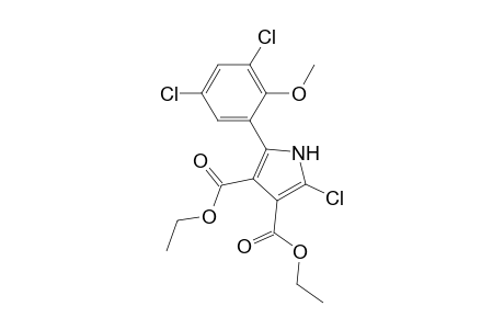 1H-Pyrrole-3,4-dicarboxylic acid, 2-chloro-5-(3,5-dichloro-2-methoxyphenyl)-, diethyl ester