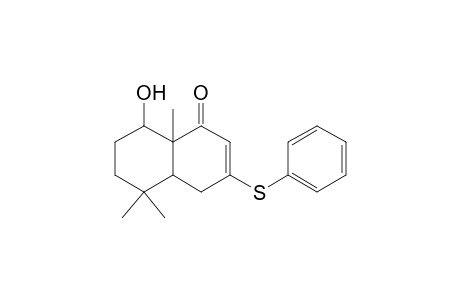 1(4H)-Naphthalenone, 4a,5,6,7,8,8a-hexahydro-8-hydroxy-5,5,8a-trimethyl-3-(phenylthio)-