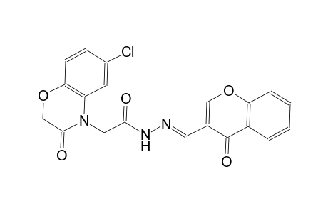 2-(6-chloro-3-oxo-2,3-dihydro-4H-1,4-benzoxazin-4-yl)-N'-[(E)-(4-oxo-4H-chromen-3-yl)methylidene]acetohydrazide