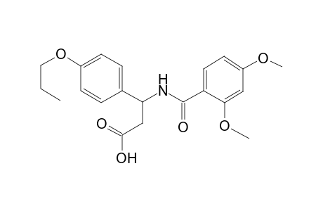 3-[(2,4-dimethoxybenzoyl)amino]-3-(4-propoxyphenyl)propanoic acid