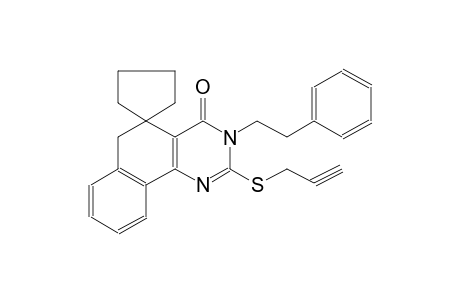 3-phenethyl-2-(prop-2-yn-1-ylthio)-3H-spiro[benzo[h]quinazoline-5,1'-cyclopentan]-4(6H)-one