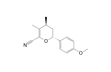 (2R,4S)-2-(4-methoxyphenyl)-4,5-dimethyl-3,4-dihydro-2H-pyran-6-carbonitrile