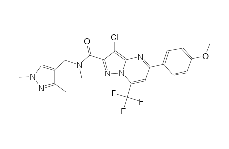 3-chloro-N-[(1,3-dimethyl-1H-pyrazol-4-yl)methyl]-5-(4-methoxyphenyl)-N-methyl-7-(trifluoromethyl)pyrazolo[1,5-a]pyrimidine-2-carboxamide