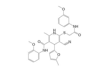 5-cyano-6-{[2-(3-methoxyanilino)-2-oxoethyl]sulfanyl}-N-(2-methoxyphenyl)-2-methyl-4-(5-methyl-2-furyl)-1,4-dihydro-3-pyridinecarboxamide