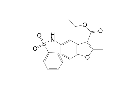 3-Benzofurancarboxylic acid, 2-methyl-5-[(phenylsulfonyl)amino]-, ethyl ester