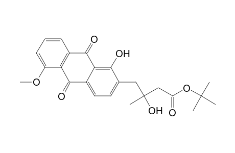 2-Anthracenebutanoic acid, 9,10-dihydro-.beta.,1-dihydroxy-5-methoxy-.beta.-methyl-9,10-dioxo-, 1,1-dimethylethyl ester, (.+-.)-